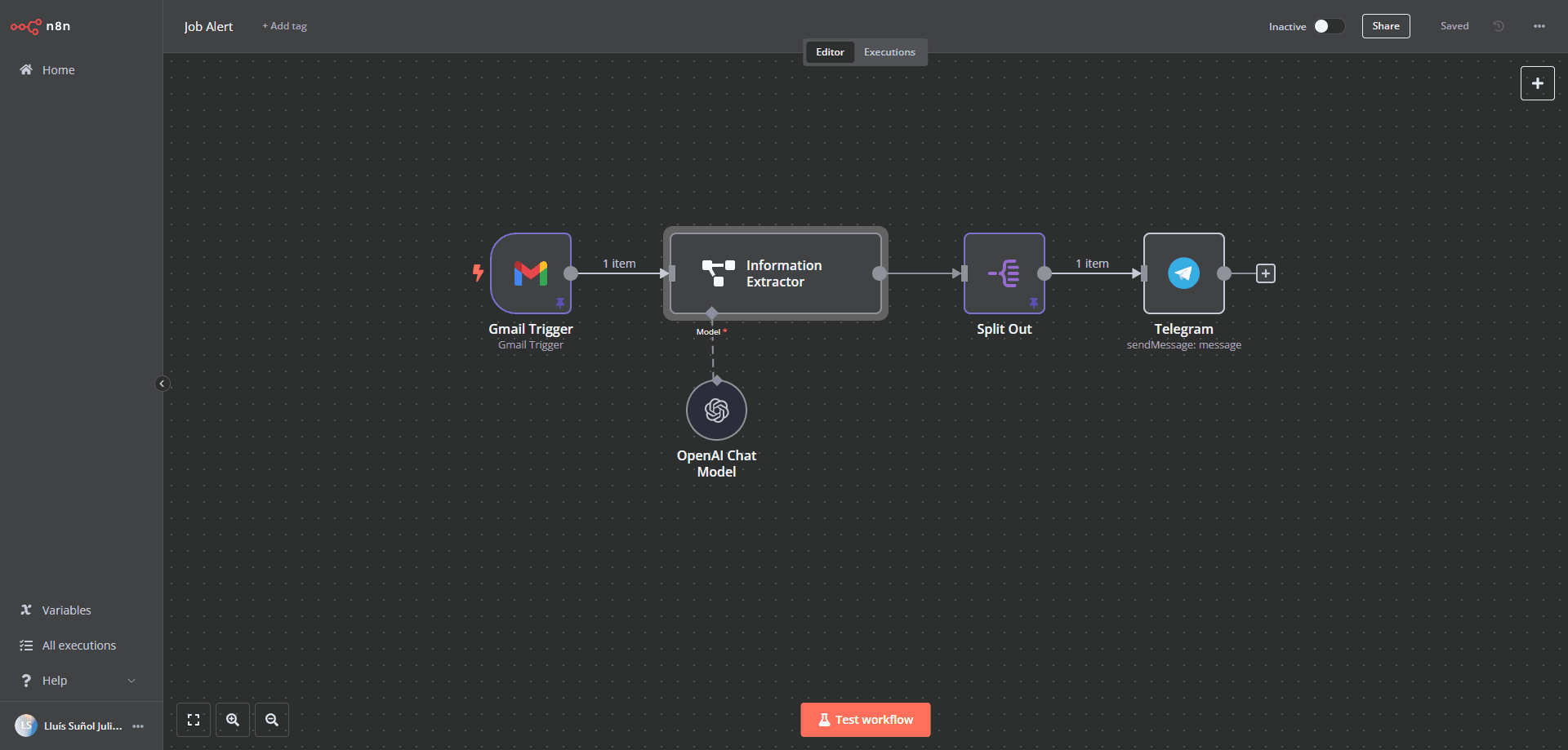 n8n AI Agent — Email Triage & Automation